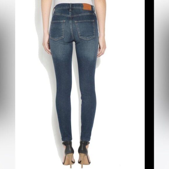 Lucky Brand Olivia Ankle Skinny High Waist Jean Stretch Slim Medium Blue Pant 2 - Picture 7 of 16
